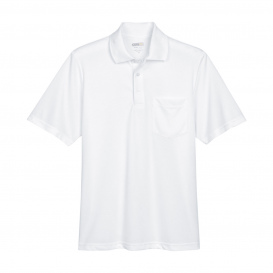 Core 365 88181P Men's Origin Performance Pique Polo with Pocket - White