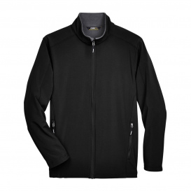 Core 365 88184 Men\'s Cruise Two-Layer Fleece Bonded Soft Shell Jacket - Black