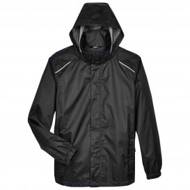 Core 365 88185 Men\'s Climate Seam-Sealed Lightweight Variegated Ripstop Jacket - Black