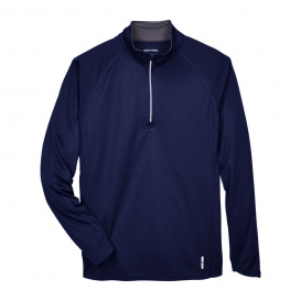 North End 88187 Men\'s Radar Quarter-Zip Performance Long Sleeve Top - Classic Navy