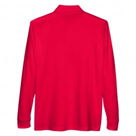 Core 365 88192P Adult Pinnacle Performance Long-Sleeve Pique Polo with Pocket - Classic Red