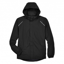 Core 365 88224T Men's Tall Profile Fleece-Lined All-Season Jacket - Black