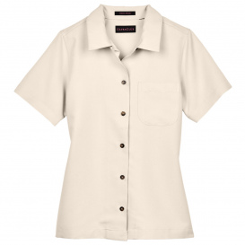UltraClub 8981 Ladies Cabana Breeze Camp Shirt - Stone