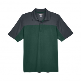 Core 365 CE101 Men\'s Balance Colorblock Performance Pique Polo - Forest/Carbon