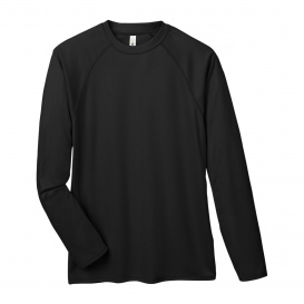 Core 365 CE110 Unisex Ultra UVP Long-Sleeve Raglan T-Shirt - Black
