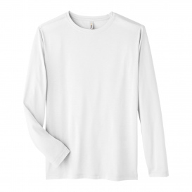 Core 365 CE111L Adult Fusion ChromaSoft Performance Long-Sleeve T-Shirt - White