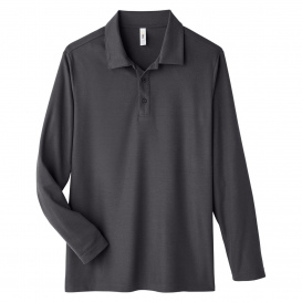 Core 365 CE112L Men's Fusion ChromaSoft Long-Sleeve Pique Polo - Carbon