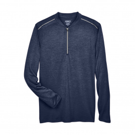 Core 365 CE401T Men\'s Tall Kinetic Performance Quarter-Zip - Classic Navy Heath/Carbon