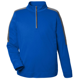 Core 365 CE404 Market Snag Protect Mesh Colorblock Quarter-Zip - True Royal/Carbon