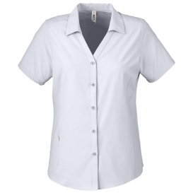 Core 365 CE510W Ladies Ultra UVP Marina Shirt - Platinum