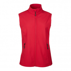 Core 365 CE701W Ladies Cruise Two-Layer Fleece Bonded Soft Shell Vest - Classic Red