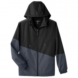 Core 365 CE710 Unisex Techno Lite Colorblock Windbreaker - Black/Carbon