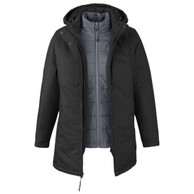 Core 365 CE725W Ladies Inspire 3-in-1 Jacket with Insulated Liner - Black/Carbon
