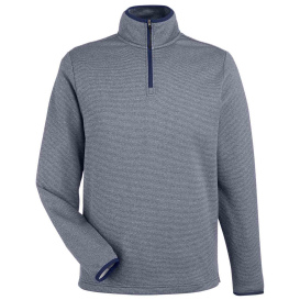 Core 365 CE73 Venture Heathered Stripe Quarter-Zip - Classic Navy/White
