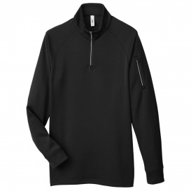 Core 365 CE801 Unisex Fusion ChromaSoft™ Fleece Quarter-Zip - Black
