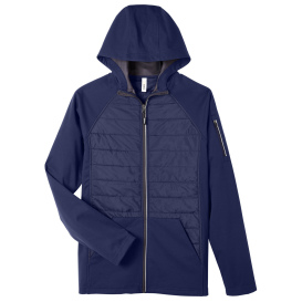 Core 365 CE808 Unisex Techno Lite Hybrid Hooded Jacket - Classic Navy