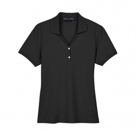 Devon & Jones D100W Ladies Pima Pique Y-Collar Polo - Black