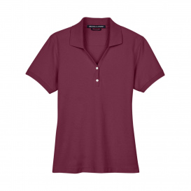 Devon & Jones D100W Ladies Pima Pique Y-Collar Polo - Burgundy
