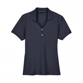 Devon & Jones D100W Ladies Pima Pique Y-Collar Polo - Navy