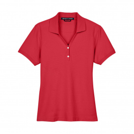 Devon & Jones D100W Ladies Pima Pique Y-Collar Polo - Red