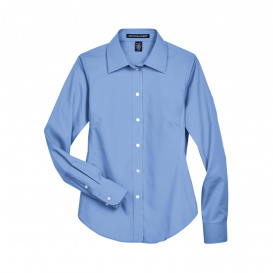 Devon & Jones D630W Ladies Crown Woven Collection Solid Oxford - Light Blue