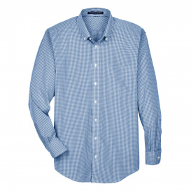 Devon & Jones D640 Men\'s Crown Woven Collection Gingham Check - French Blue