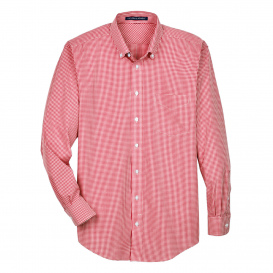 Devon & Jones D640 Men's Crown Woven Collection Gingham Check - Red