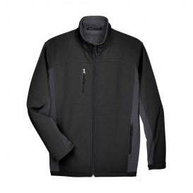 Devon & Jones D997 Men\'s Soft Shell Colorblock Jacket - Black/Dark Charcoal