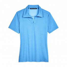 Devon & Jones DG22W CrownLux Performance Ladies Address Melange Polo - Ocean Blue Heather