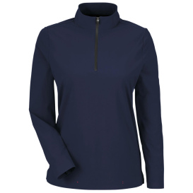 Devon & Jones DG410W Ladies CrownLux Performance Windsor Welded Quarter-Zip - Navy