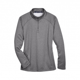 Devon & Jones DG440W Ladies Stretch Tech-Shell Compass Quarter-Zip - Dark Grey Heather