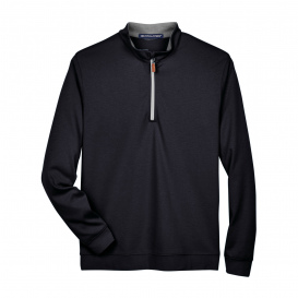 Devon & Jones DG479 Men\'s DRYTEC20 Performance Quarter-Zip -Black/Grey Heather/Graphite