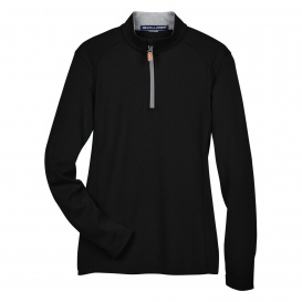 Devon & Jones DG479W Ladies DRYTEC20 Performance 1/4-Zip - Black/Grey Heather/Graphite