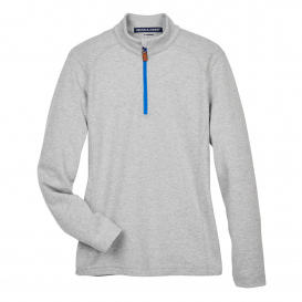 Devon & Jones DG479W Ladies DRYTEC20 Performance 1/4-Zip - Grey Heather/Grey Heather/French Blue