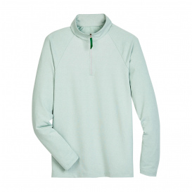 Devon & Jones DG480 CrownLux Performance Clubhouse Micro-Stripe Quarter-Zip - Kelly Green
