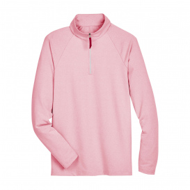 Devon & Jones DG480 CrownLux Performance Clubhouse Micro-Stripe Quarter-Zip - Red