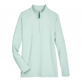 Devon & Jones DG480W CrownLux Performance Ladies Clubhouse Micro-Stripe Quarter-Zip - Kelly Green