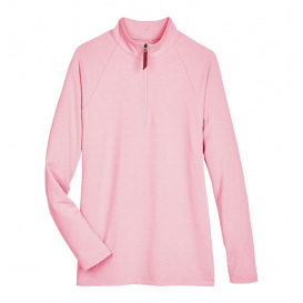 Devon & Jones DG480W CrownLux Performance Ladies Clubhouse Micro-Stripe Quarter-Zip - Red