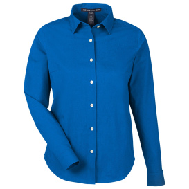 Devon & Jones DG505W Ladies CrownLux Performance Spencer Poplin Shirt - French Blue Melange