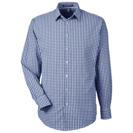 Devon & Jones DG536 CrownLux Performance Gingham Shirt - Navy/White