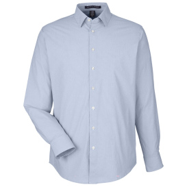 Devon & Jones DG537 CrownLux Performance Microstripe Shirt - Navy/White