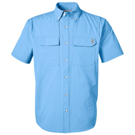 HUK H150183 Creekbed Short Sleeve Shirt - Marolina Blue