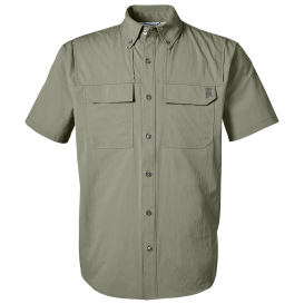 HUK H150183 Creekbed Short Sleeve Shirt - Moss