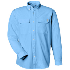 HUK H150184 Creekbed Long Sleeve Shirt - Marolina Blue