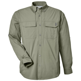 HUK H150184 Creekbed Long Sleeve Shirt - Moss