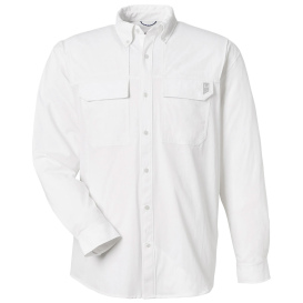 HUK H150184 Creekbed Long Sleeve Shirt - White