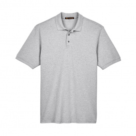 Harriton M200 Mens 6 oz. Ringspun Cotton Pique Short-Sleeve Polo - Grey Heather