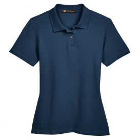 Harriton M200W Ladies 6 oz. Ringspun Cotton Pique Short-Sleeve Polo - Navy