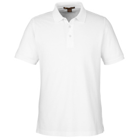 Harriton M205 Valiant Cotton Snag Protect Pocket Polo - White
