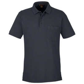 Harriton M205P Valiant Cotton Snag Protect Pocket Polo - Dark Charcoal